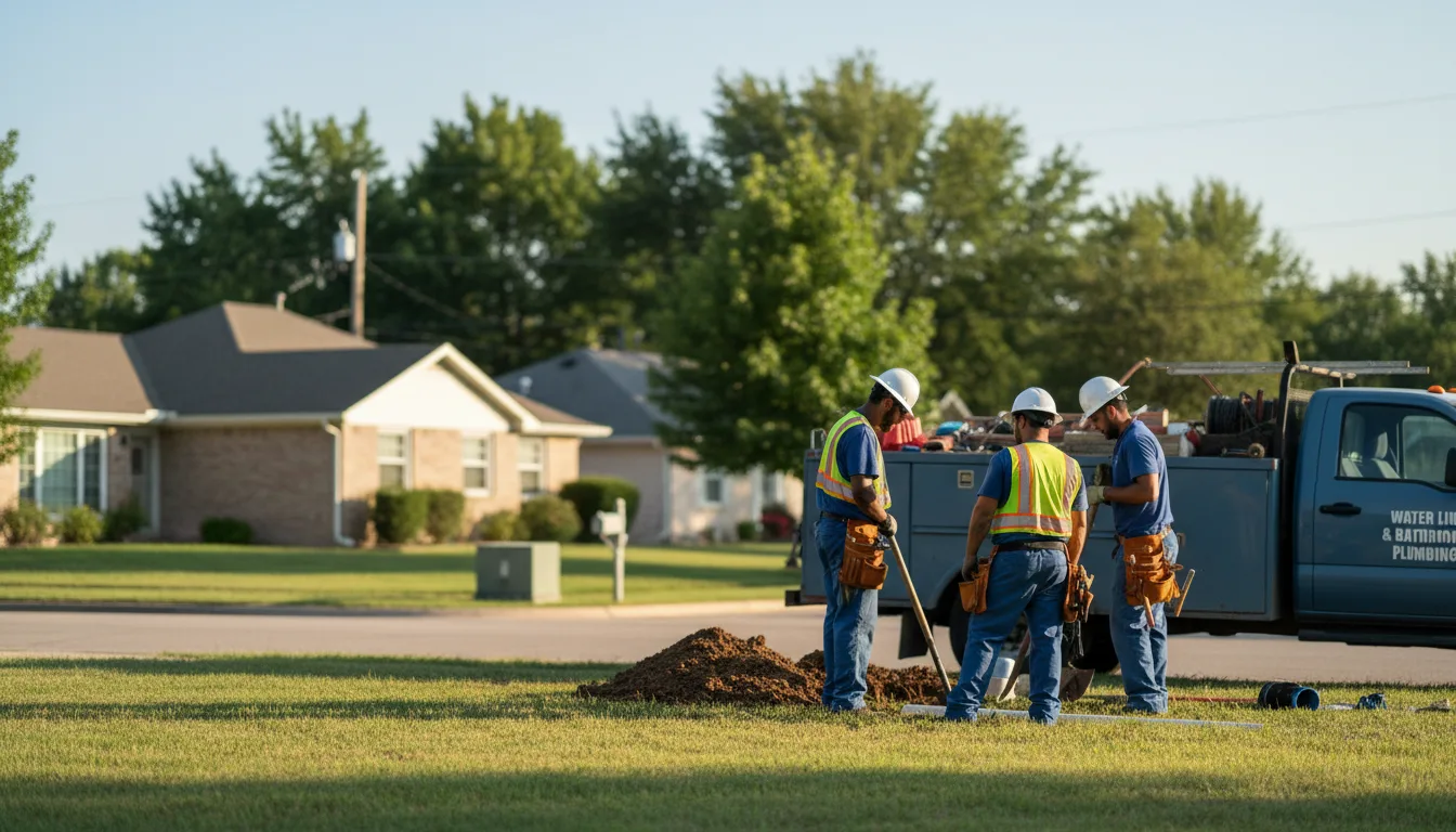 Residential water line and bathroom plumbing service in Jonesville, TX
